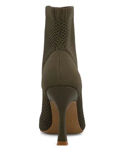 Mia Women's Pamilla Pointed Toe Knit Dress Booties In Brown