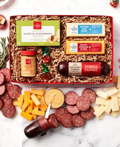 Hickory Farms Family Favorites Holiday Gift Box, 7 Pieces In Transparent