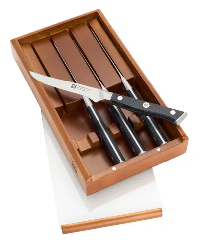 Zwilling Spectrum 4 Piece Steak Knife Set With Wood Presentation Box In Multi