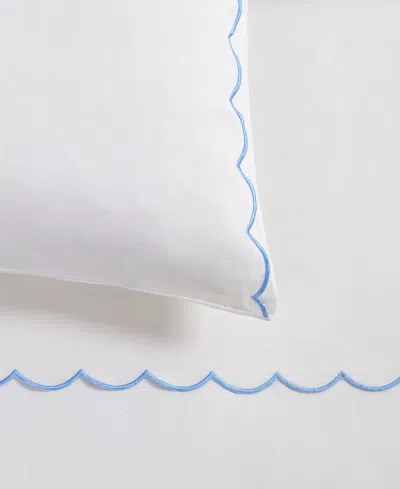 Peri Home Scallop 300-thread Count Cotton 4-pc. Sheet Set, Queen In White