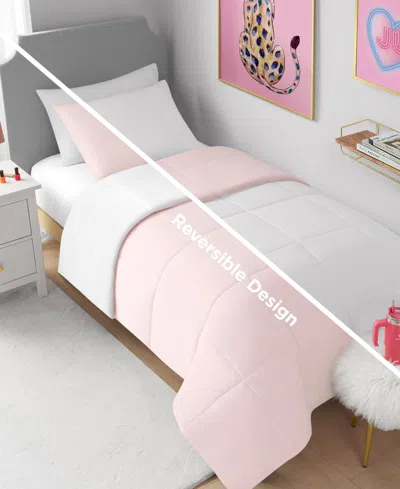 Juicy Couture Box Stitch Reversible 2-pc. Comforter Set, Twin/twin Xl In Pink