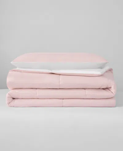 Juicy Couture Box Stitch Reversible 2-pc. Comforter Set, Twin/twin Xl In Pink