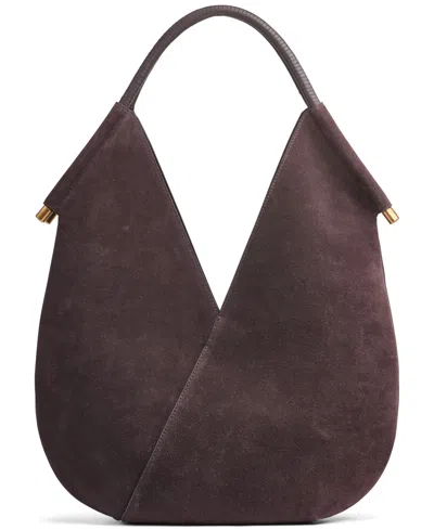 Donna Karan Women's Baldwin Extra Large Suede Shoulder Bag In Purple