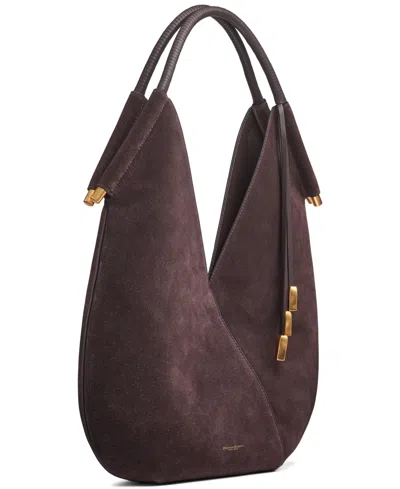 Donna Karan Women's Baldwin Extra Large Suede Shoulder Bag In Purple