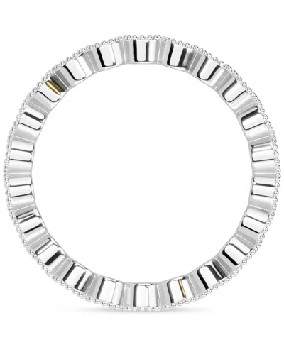 Macy's Diamond Milgrain Bead Frame Eternity Band (1 Ct. T.w.) In Platinum Or 14k Gold In Metallic