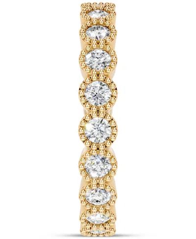 Macy's Diamond Milgrain Bead Frame Eternity Band (1 Ct. T.w.) In Platinum Or 14k Gold In Gold