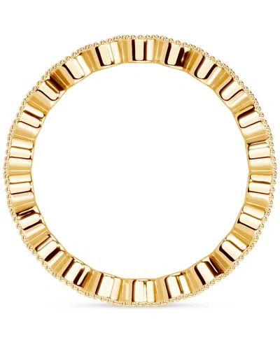 Macy's Diamond Milgrain Bead Frame Eternity Band (1 Ct. T.w.) In Platinum Or 14k Gold In Gold