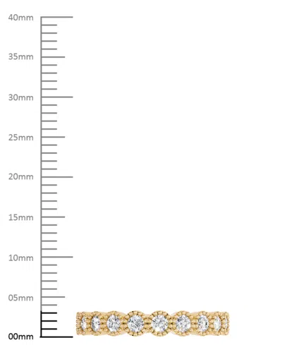 Macy's Diamond Milgrain Bead Frame Eternity Band (1 Ct. T.w.) In Platinum Or 14k Gold In Gold