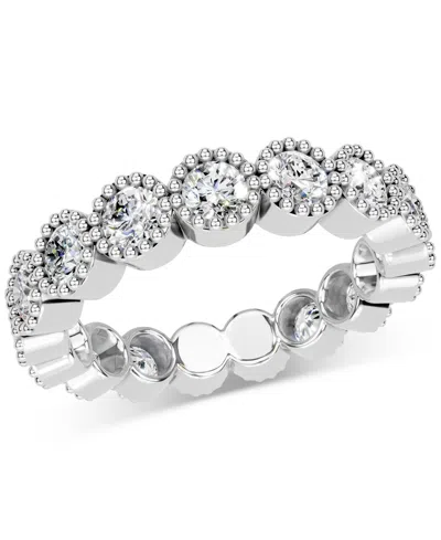 Macy's Diamond Milgrain Frame Eternity Band (2 Ct. T.w.) In Platinum Or 14k Gold In Metallic