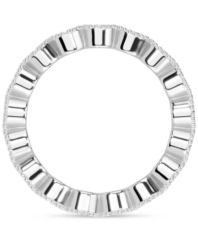 Macy's Diamond Milgrain Frame Eternity Band (2 Ct. T.w.) In Platinum Or 14k Gold In Metallic