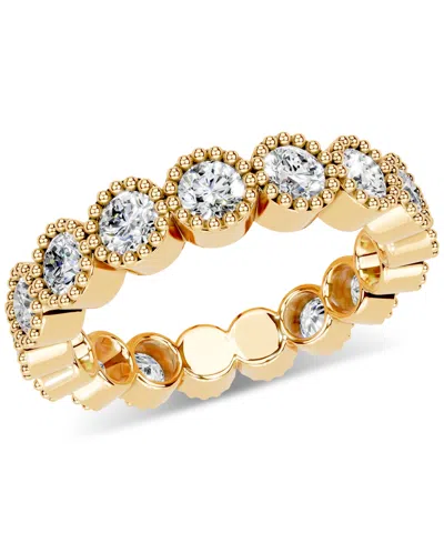 Macy's Diamond Milgrain Frame Eternity Band (2 Ct. T.w.) In Platinum Or 14k Gold In Gold