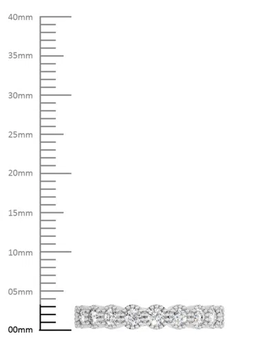 Macy's Diamond Milgrain Bead Frame Eternity Band (1 Ct. T.w.) In Platinum Or 14k Gold In Silver