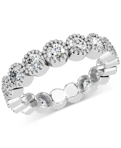 Macy's Diamond Milgrain Frame Eternity Band (2 Ct. T.w.) In Platinum Or 14k Gold In Silver