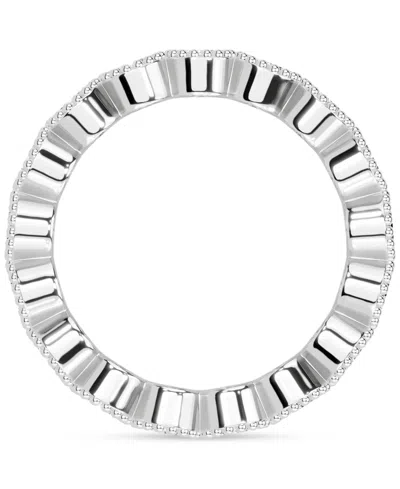 Macy's Diamond Milgrain Frame Eternity Band (2 Ct. T.w.) In Platinum Or 14k Gold In Silver