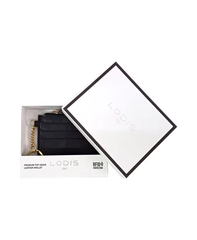 Lodis Glace Key Coin Leather Wallet In Black