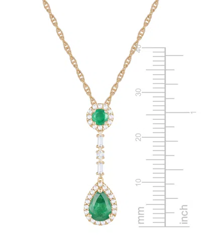 Macy's Ruby (1-1/6 Ct. T.w.) & Diamond (1/4 Ct. T.w.) 18" Lariat Necklace In 14k Gold In Gold