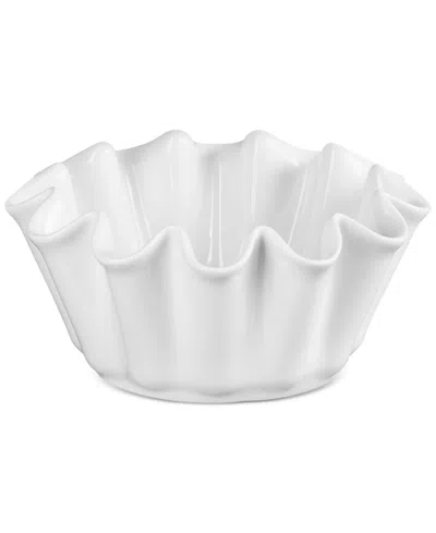 Le Creuset Stoneware Ruffle 1.4 Qt. Brioche Baker In White