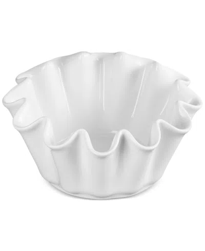 Le Creuset Stoneware Ruffle 1.4 Qt. Brioche Baker In White