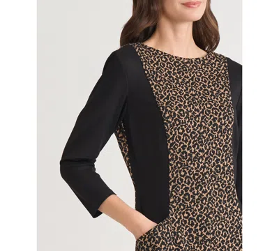 Kasper Women's Side Panel Sheath Dress In Brown