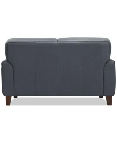 Macy's Ashlinn 61" Leather Loveseat, Exclusively At  In Gray