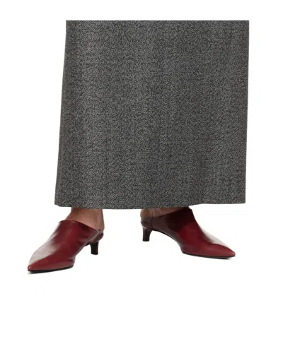 Jil Sander Red Pointed Toe Mule Heels In Red