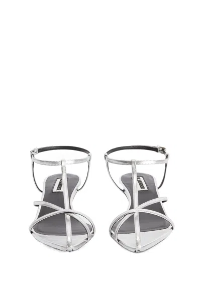 Jil Sander Cage Low-heel Sandals In White