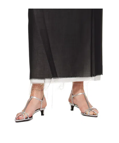 Jil Sander Cage Low-heel Sandals In White