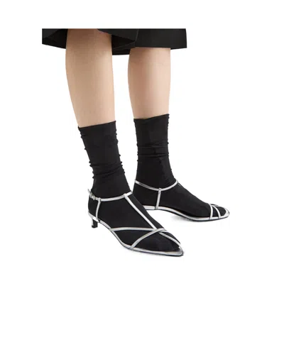 Jil Sander Cage Low-heel Sandals In White