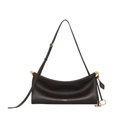 Alaïa Alaia Goatleather Shoulder Bag In Black