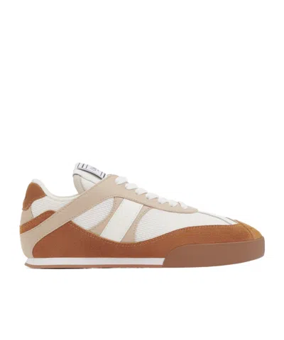 Chloé Kick Brown And White Sneakers In Mesh And Leather In Multi