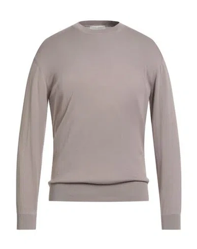 Filippo De Laurentiis Man Sweater Taupe Size 46 Cotton In Gray