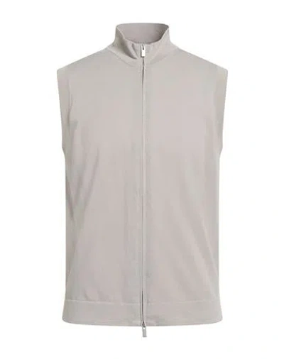 Filippo De Laurentiis Bomber Zip Smanicato In Maglia Di Cotone In Gray