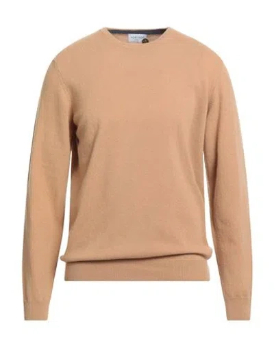 Heritage Man Sweater Camel Size 50 Wool, Cashmere In Neutral