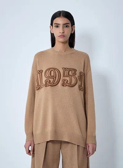 Max Mara Fido Wool And Cashmere Jumper In Gold
