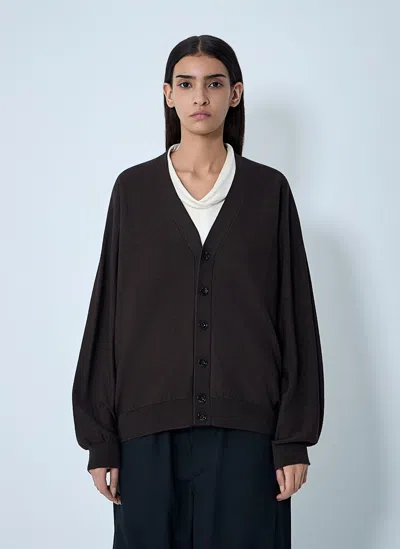 Lemaire Buttoned Cardigan Long Sleeves In Brown