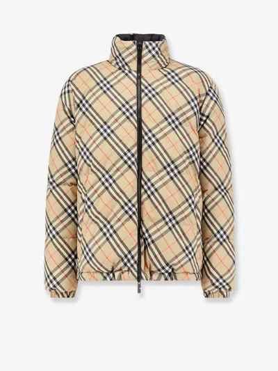 Burberry Reversible Check Puffer Jacket In Neutral