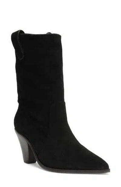 Schutz Mackie Pointed Toe Bootie In Black