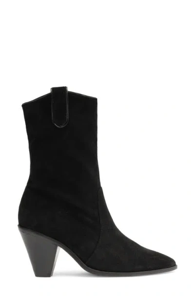 Schutz Mackie Pointed Toe Bootie In Black