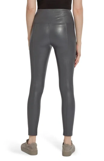 Lyssé Lysse Textured Leather Legging In Gray