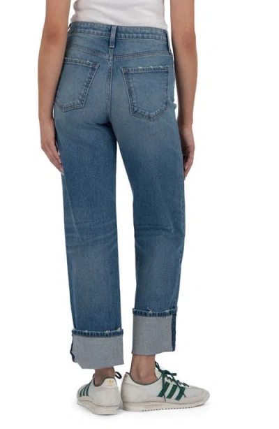 Kut From The Kloth Sienna High Rise Wide Leg In Medium Base Wash In Blue