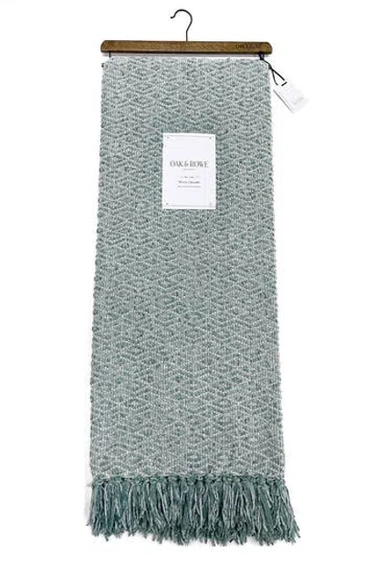 Artisan 34 Textured Woven Diamond Throw Blanket In Green
