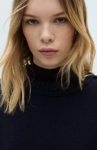 Mango Women's Jewel Buttons Knitted Sweater In Blue