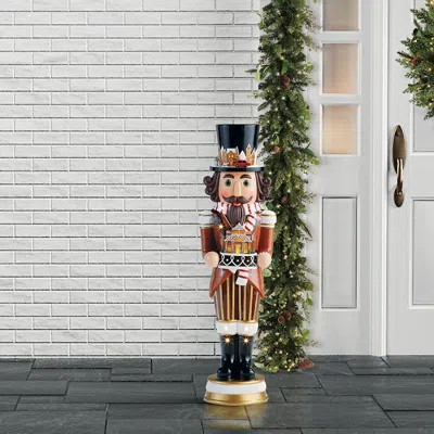 Frontgate 4 Ft. Led Gingerbread Nutcracker In Multi
