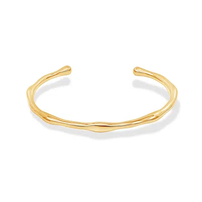 Dower & Hall Waterfall Torque Bangle In Gold