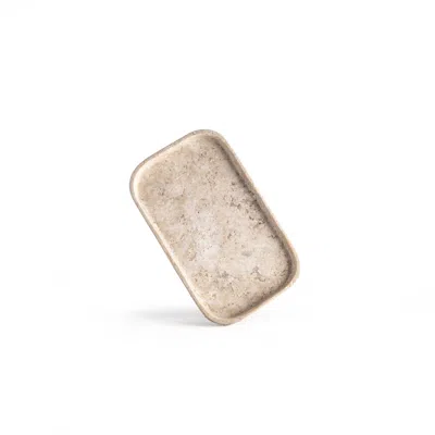 And Jacob Neutrals Less Is More Bathroom Small Tray - Travertine Marble