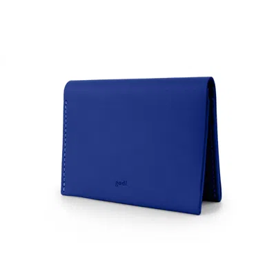 Godi. Women's Handmade Bifold Leather Wallet - Cobalt Blue
