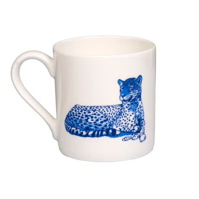 Jimbobart Leopard Willow Pattern Mug In White