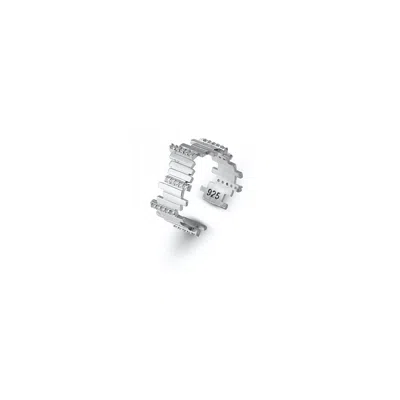 Spero London New Multiple Bar Sterling Silver Ring In Silver