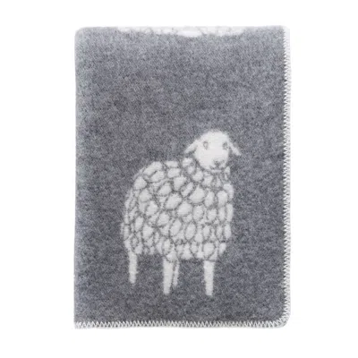 J.j.textile Grey Mima Sheep Blanket In Gray