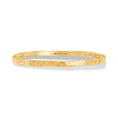 Dower & Hall Hammered Nomad Bangle In Gold